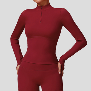 Vêtements de sport pour femmes Hauts de fitness doux et sans couture T-shirts de sport à séchage rapide pour la course à pied Couleurs unies Trous pour les pouces Design respirant - Product Image 5