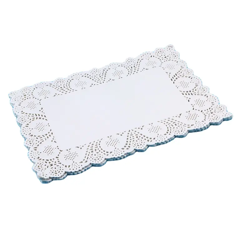 Colored Lace 30*40cm Rectangle Paper Doilies