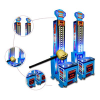 LIFUN Machine de jeu d'arcade populaire pour adultes, jeu de frappe au marteau, à monnayeur, King of Hammer Sports Arcade Big Punch Redemption