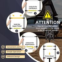 Échelle télescopique en aluminium de 12,5 pieds, pliable, compacte, portable, antidérapante, pour grenier, camping-car, loft, toit