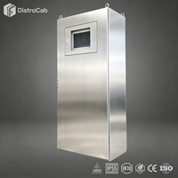 Boîtier en tôle testé IP55 480H en simulation de brouillard salin, directement de l'usine, en acier 316L, pour machine CNC, DistroCab HMS-ES
