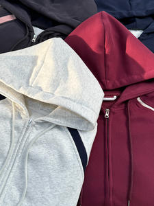 Winter New Arrivals High Street Loose Fit Versatile Casual Trendy Brand Jacket American <b>Retro</b> Custom Zip up Hoodie - Product Image 6