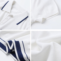 Vente en gros directe d'usine, vêtements pour femmes, polo en tricot rayé à manches courtes, personnalisable OEM ODM, style preppy