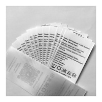 OEKO Etiquette d'entretien en satin personnalisée étiquettes d'entretien imprimées pour textile de maison vêtement avec code QR pour chaussures sacs en soie polyester
