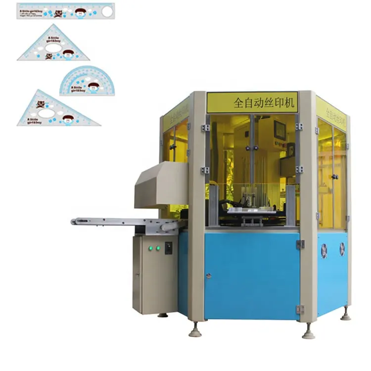 Máquina de impressão automática uv da tela da seda, 2 cores para a régua da escala