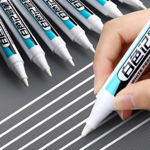 1PC 0.7/1.0/2.5mm <b>Permanent</b> Oily White <b>Markers</b> Set Waterproof Non-Erasable Twin Art Graffiti Tire Painting Custom Logo - Product Image 3