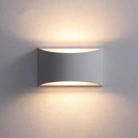 Applique murale LED intérieure en aluminium, chambre à coucher, salon, applique murale simple, 6W, blanc, noir, luminaire mural