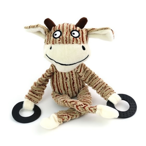 Juguete de Peluche Yommy, Vaca, Mono, Oso, con Anillos de Goma para Mascotas, 31 cm - Product Image 2