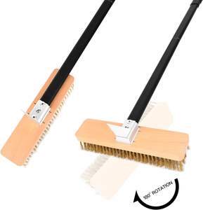 Brosse en cuivre pour four à pizza en gros d'usine avec grattoirs en acier inoxydable, manche en aluminium, brosse de nettoyage, outils de cuisson - Product Image 4