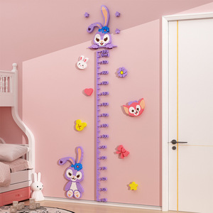 Tableau de hauteur amovible personnalisé autocollant mural animaux de bande dessinée mesure de la hauteur tableau de croissance des chambres d'enfants - Product Image 4