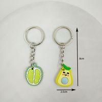 Fruit Family Geëmbosseerde 2D Zachte PVC Sleutelhangers Als Gepersonaliseerde Cadeaus Voor Kinderen