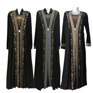 Abaya di Lusso con Paillettes e Diamanti, Traspirante, Estate 2024, Vestito Islamico Casual per Donne, Elegante Abbigliamento Tradizionale Musulmano - Product Image 4