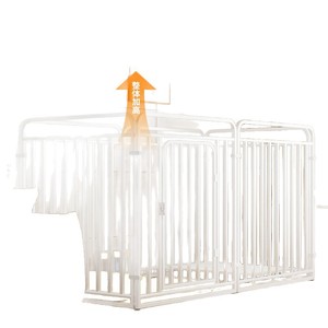 Enclos pour animaux de compagnie rectangulaire en fer extensible pour chiens de petite et moyenne taille avec porte d'isolement et fonction d'apprentissage de la propreté - Product Image 1