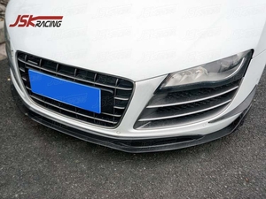 Labio de parachoques delantero de fibra de carbono estilo R para 2008-2015 Audi R8 V8 V10 - Product Image 3