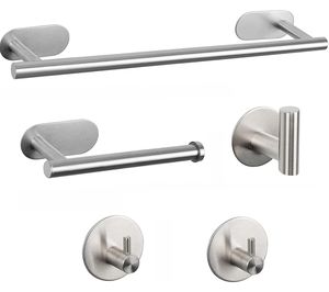 El juego de <span class=keywords><strong>accesorios</strong></span> de <span class=keywords><strong>baño</strong></span> de 5 piezas incluye una <span class=keywords><strong>roca</strong></span> de toalla autoadhesiva de 16 "+ soporte de papel higiénico + 3 <span class=keywords><strong>accesorios</strong></span> de ganchos multifuncionales - Product Image 1