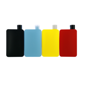 200ml Custom Red Blue White Yellow Black Empty Square HDPE <strong>Flat</strong> Sunscreen Oil Plastic <strong>Bottle</strong> With Flip Cap - Product Image 4