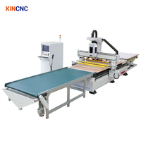 Routeur CNC haute précision KINCNC avec système de chargement/déchargement automatique ATC, système de commande vertical rotatif Syntec/DSP