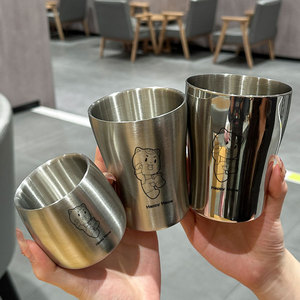 Vaso <span class=keywords><strong>de</strong></span> Agua <span class=keywords><strong>de</strong></span> Acero Inoxidable 304 para el Hogar, Adultos y Niños, Antiescaldaduras, Anticaídas, Vaso para Beber, Vaso para <span class=keywords><strong>Leche</strong></span> para Bebés <span class=keywords><strong>de</strong></span> Jardín <span class=keywords><strong>de</strong></span> Infancia - Product Image 1