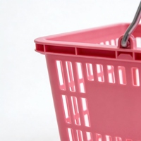 Keranjang Belanja Plastik Ukuran Eropa Puheton - Dapat Ditumpuk, Aman untuk Makanan, Bahan PP, 2 Pegangan yang Diperkuat, Kapasitas 10L untuk Uni Eropa