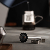 Thermomètre analogique pour café et lait, sonde en acier inoxydable, à clipser, Celsius Fahrenheit, pour Espresso Barista Kitchen
