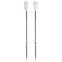 Remo de Competición Ican de Alto Rendimiento en Fibra de Carbono con Hoja Blanca y Eje de 38 mm - Diseño Portátil para Remo en Aguas Abiertas