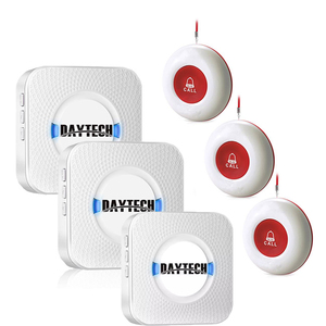 Sistema <span class=keywords><strong>de</strong></span> Llamada Inalámbrico Daytech, Localizadores para Personas Mayores, Alarma Personal para Pacientes, SOS Impermeable, 433MHz, Botón <span class=keywords><strong>de</strong></span> Llamada <span class=keywords><strong>de</strong></span> 150m, Localizador para Cuidadores - Product Image 1