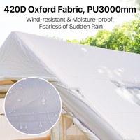 Tente familiale gonflable surdimensionnée personnalisée pour 6 personnes, tente à air occultante avec salon