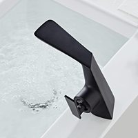 Robinet cascade pour lavabo de salle de bain en laiton massif, montage sur comptoir, monotrou, monocommande, mitigeur chaud/froid, garantie 5 ans pour la vente en gros