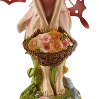 Statuette d'extérieur en résine, décorative et amusante pour la maison et le jardin, avec des statuettes féériques solaires, idéale comme cadeau ou pour décorer les escaliers.