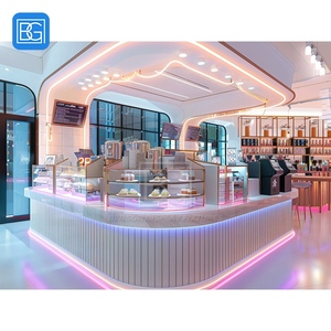 Mostrador de Exhibición para Cafetería, Vitrina para Pasteles, Mueble de Madera y Vidrio para Exhibición de Postres - Product Image 2