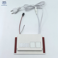 Interrupteur tactile inductif à deux boutons 220V-12V avec affichage de la température et de l'heure, fonction anti-buée, variateur de lumière trois/couleur unique pour miroir