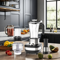 Blender Happy Partner pour la cuisine, robot culinaire électrique robuste et multifonctionnel avec broyeur