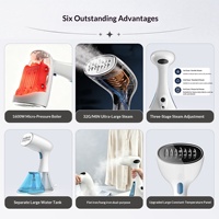 Nouveau Défroisseur Vapeur Portable Domestique, Fer à Repasser Rotatif à Affichage Numérique, Machine à Repasser 1600W avec Réservoir d'Eau de 3200ML
