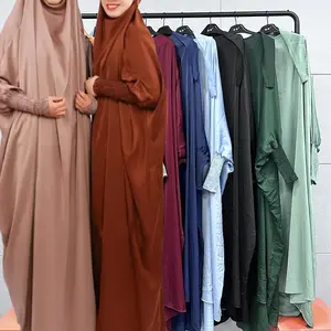 Vestido Hijab Das Mulheres Muçulmanas Abaya Khimar Set Vestido Completo Do Ramadã Abayas Jilbab Abaya Vestido Muçulmano Roupas Islâmicas Niqab