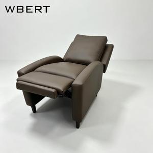 WBERT Genuine Leather Jameson <b>Recliner</b> Accent <b>Chair</b> Solid Wood Living Room Armchair Upholstered Lounge Seat Arhaus furniture - Product Image 6