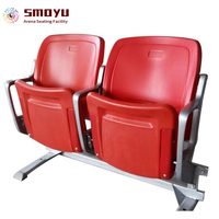Banc de gymnase ergonomique avec dossier haut, en plastique moulé par injection, sièges de tribune publique, mécanisme de relevage automatique, anti-UV