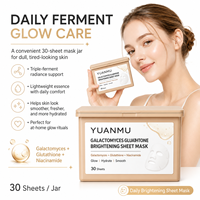 Masque Quotidien au Glutathion de Galactomyces – Masque Visage Végétalien en Tissu pour une Peau Éclatante et Hydratée – Soin Illuminateur pour une Peau de Verre
