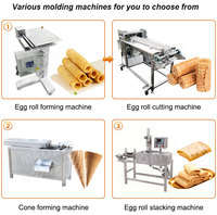Machine automatique à rouleaux de gaufres, équipement commercial électrique pour la fabrication de cornets de crème glacée et de gaufrettes