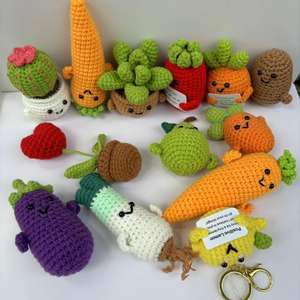 2025 venta al por mayor hilo de lana de ganchillo hecho a mano positivo girasol <span class=keywords><strong>corazón</strong></span> ganchillo <span class=keywords><strong>Cactus</strong></span> suculenta flor en maceta Día DE LA MADRE 50 Uds - Product Image 4