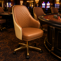 Tabouret pivotant réglable pour machine à poker commerciale SUCCESSOR avec revêtement personnalisé et logo brodé