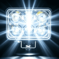 Nouvelle lampe de travail LED 4,3 pouces 18W avec lentille 4D, étanche IP68, 12-48V, 1200lm, 6000K, en aluminium moulé sous pression, pour conduite auxiliaire tout-terrain