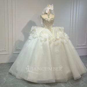 Robes de mariée de bal Jancember XS258 Glamorous Sweetheart avec fleurs 3D pour femmes - Product Image 3