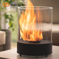 Nouvelle cheminée à bioéthanol autoportante en acier Corten pour usage intérieur/extérieur, portable, 10000-14999 BTU, finition rouille naturelle