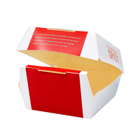 Emballage de hamburger en carton de qualité alimentaire avec logo personnalisé Boîte en papier à emporter pour hamburger recyclable