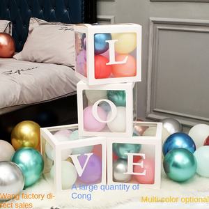 Caja de globos transparente Baby Surprise Net Red Love Caja de fiesta decorativa para boda Cumpleaños Escena del día de San Valentín - Product Image 2