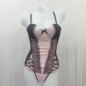 OEM/ODM Lingerie féminine de haute qualité, ensembles de jarretelles, corsets et bustiers, ensemble de lingerie sexy avec ceinture <span class=keywords><strong>porte</strong></span>-jarretelles, ensemble corset et string - Product Image 5