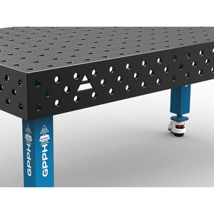 SteelMax GPPH wheeled welding bench in reinforced steel 2x1mt <b>28mm</b> holes - Product Image 2