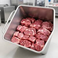 Chariot à viande fiable de qualité alimentaire en acier inoxydable pour entrepôt frigorifique et atelier de transformation de la viande