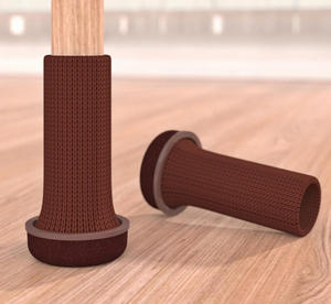 Housse de <span class=keywords><strong>protection</strong></span> pour pieds de <span class=keywords><strong>chaise</strong></span> en tricot avec bordure en feutre, résistante à l'usure, insonorisante, épaisse, antidérapante pour meubles - Product Image 4