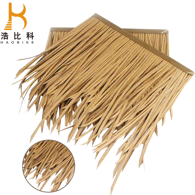 Higher Quality Plastic Artificial Grass Thatch Synthetic Leaf Roof Thatch Roof Materials Thatching Roof